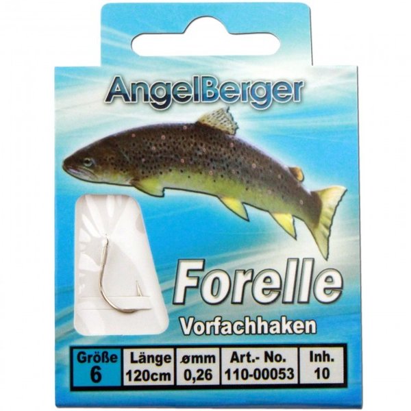 Angel Berger Vorfachhaken Forelle/Sbirolino Angelhaken gebundene Haken Angelhaken Zielfische Gr.8