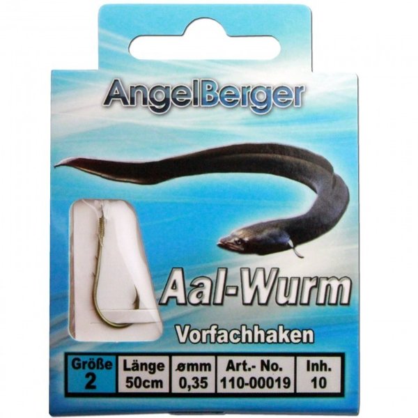 Angel Berger Vorfachhaken Aal/Wurm Angelhaken gebundene Haken Angelhaken Größe 6