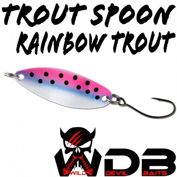 Wild Devil Baits Trout Spoon Rainbow Trout Forellen Blinker Mini Spoon Forellenangeln Angelköder