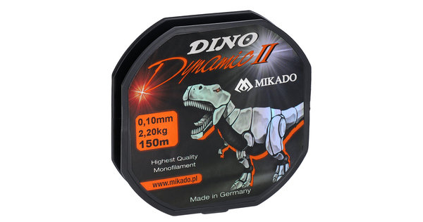 Mikado Angelschnur - DINO DYNAMIC II - 0.24mm/7.40kg/150m - 2 Spulen monofil