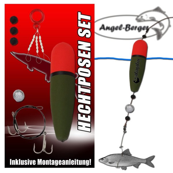 Angel Berger Hecht Posen Set 15g Köderfischmontage Ready2Fish Angelset Hecht Angelsets