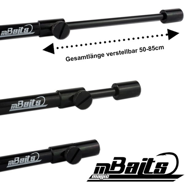 Magic Baits Black Bankstick 50-85cm verstellbar Rutenhalter Rod Pod Erdspieß