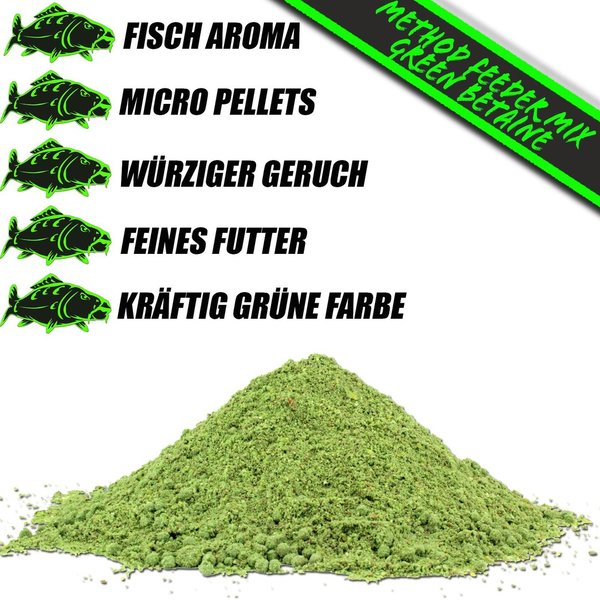 Magic Baits Method Feeder Mix Green Betaine 1Kg Angelfutter Futtermittel